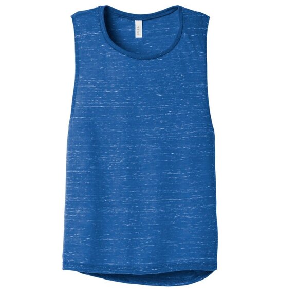 Bella Canvas Heather Blue Muscle Tee - Picture 2 of 11